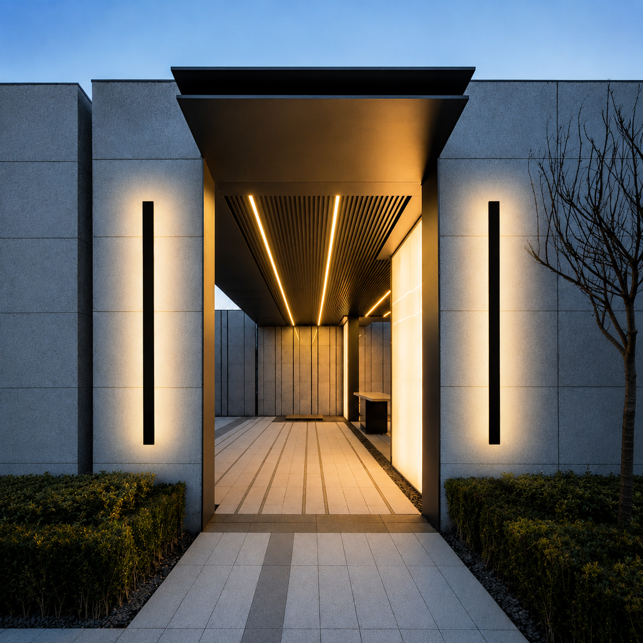 Linear Outdoor Wall Lights