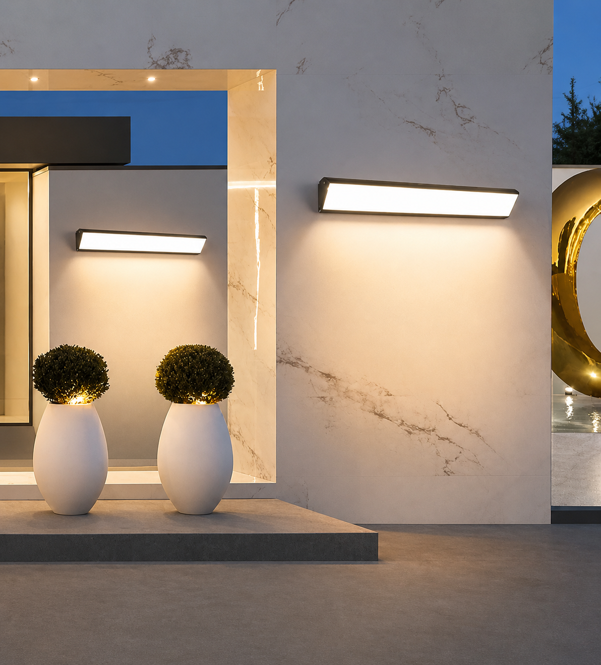 Aurevia Linear Outdoor Wall Light – Modern LED Entryway Sconce