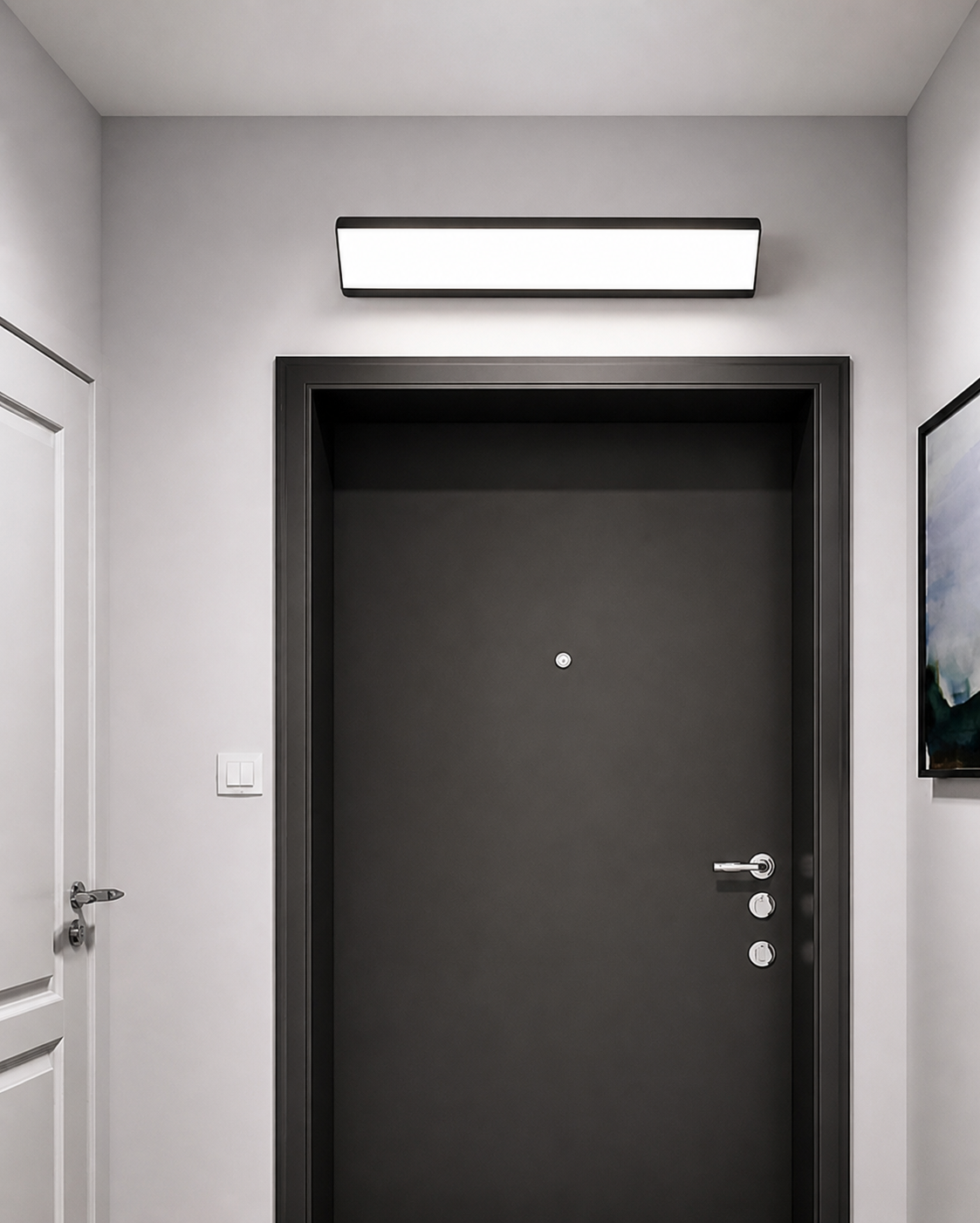 Aurevia Linear Outdoor Wall Light – Modern LED Entryway Sconce