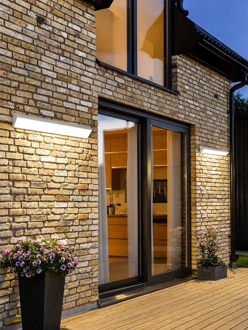 Aurevia Linear Outdoor Wall Light – Modern LED Entryway Sconce