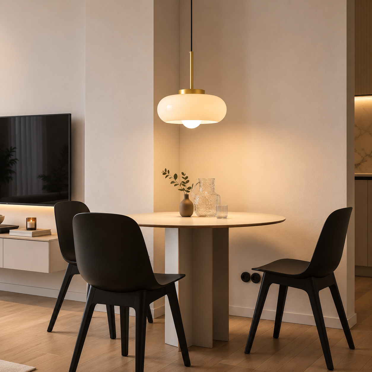 Aurevia Modern Glass Pendant Light Nordic Kitchen Island Hanging Light
