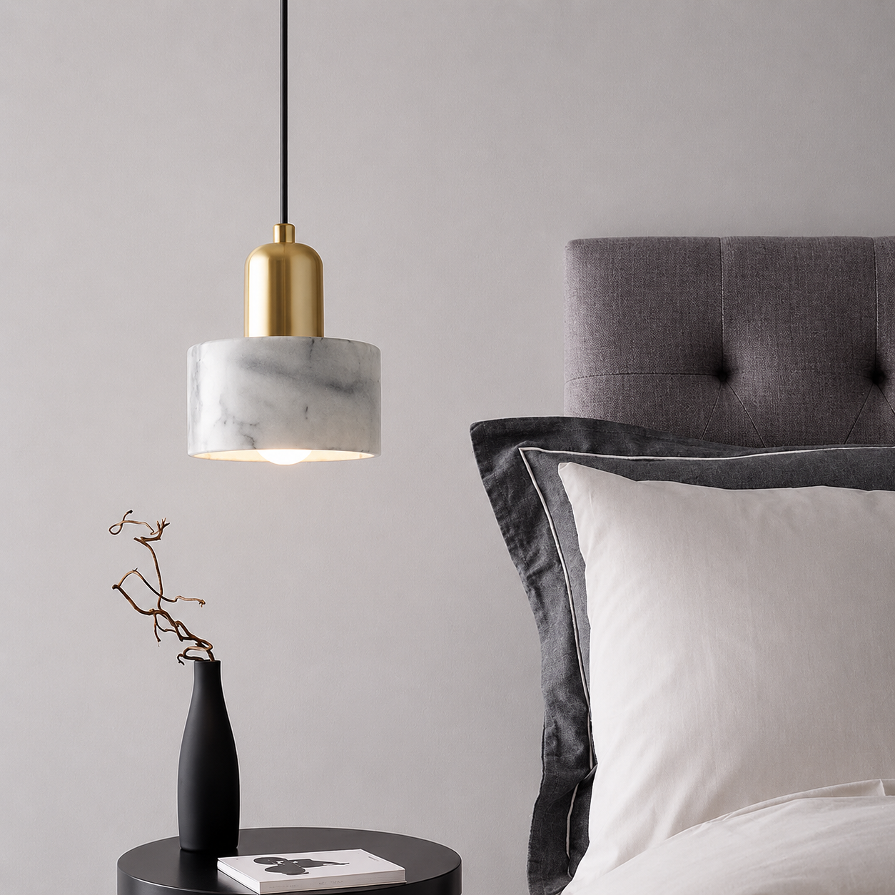 Calista Modern Marble Pendant Light – Minimalist Ceiling Fixture