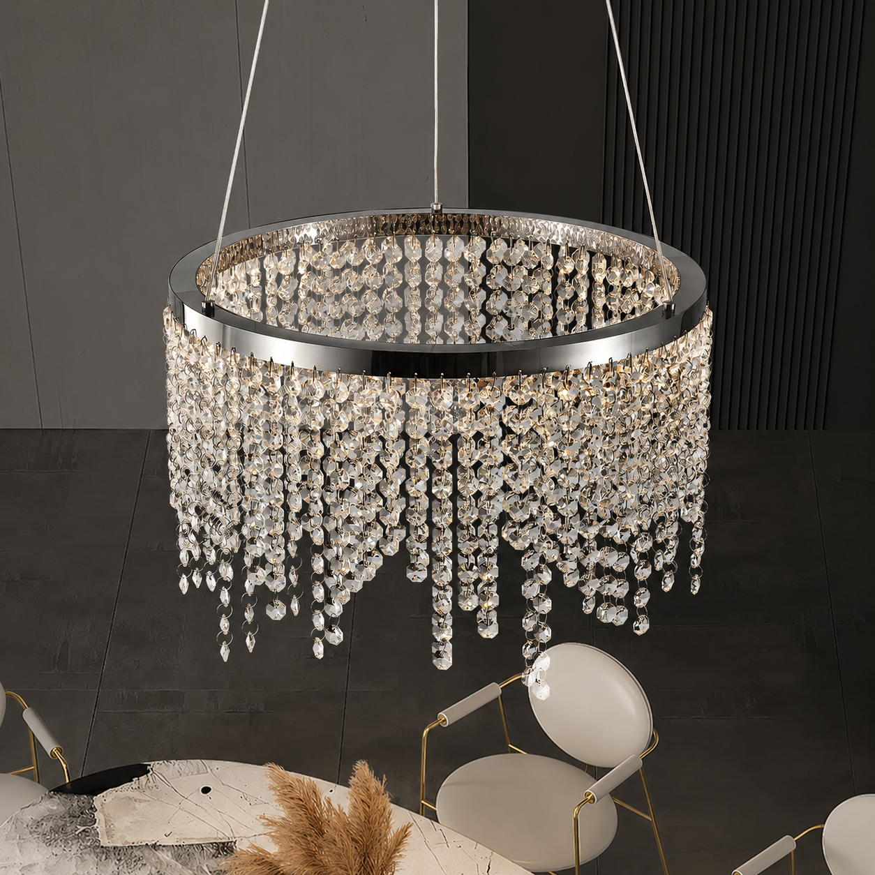 Celestique Crystal Chandelier Modern LED Crystal Pendant Light