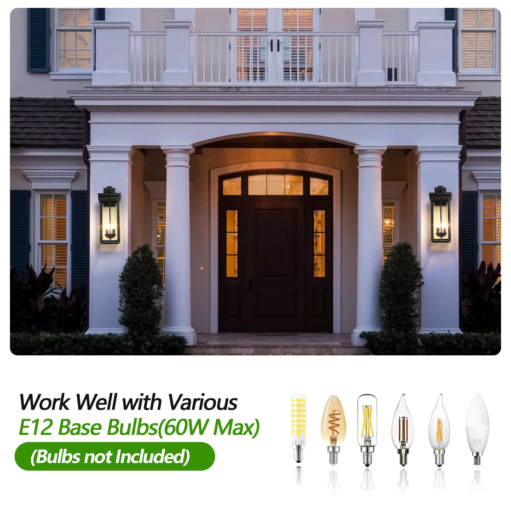 Dusk to Dawn Outdoor Wall Light – Modern Exterior Lantern with Sensor