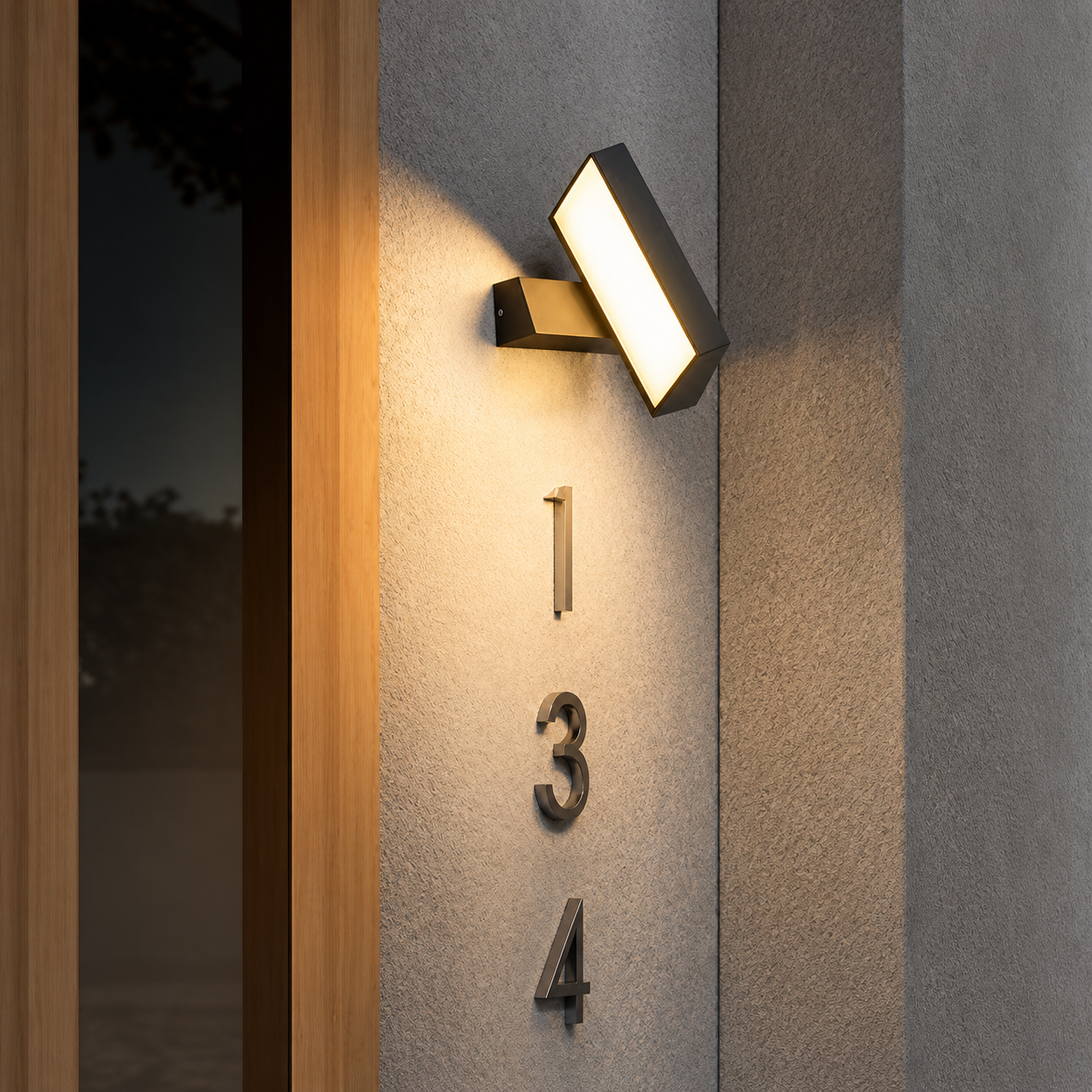 Edgeline Modern Outdoor Wall Light – Waterproof LED Exterior Wall Sconce Black