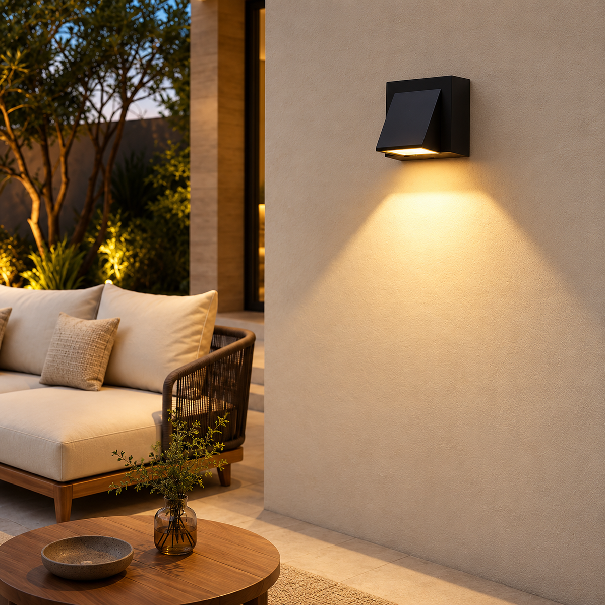 Modern Outdoor Wall Light – Waterproof LED Downlight Accent Light