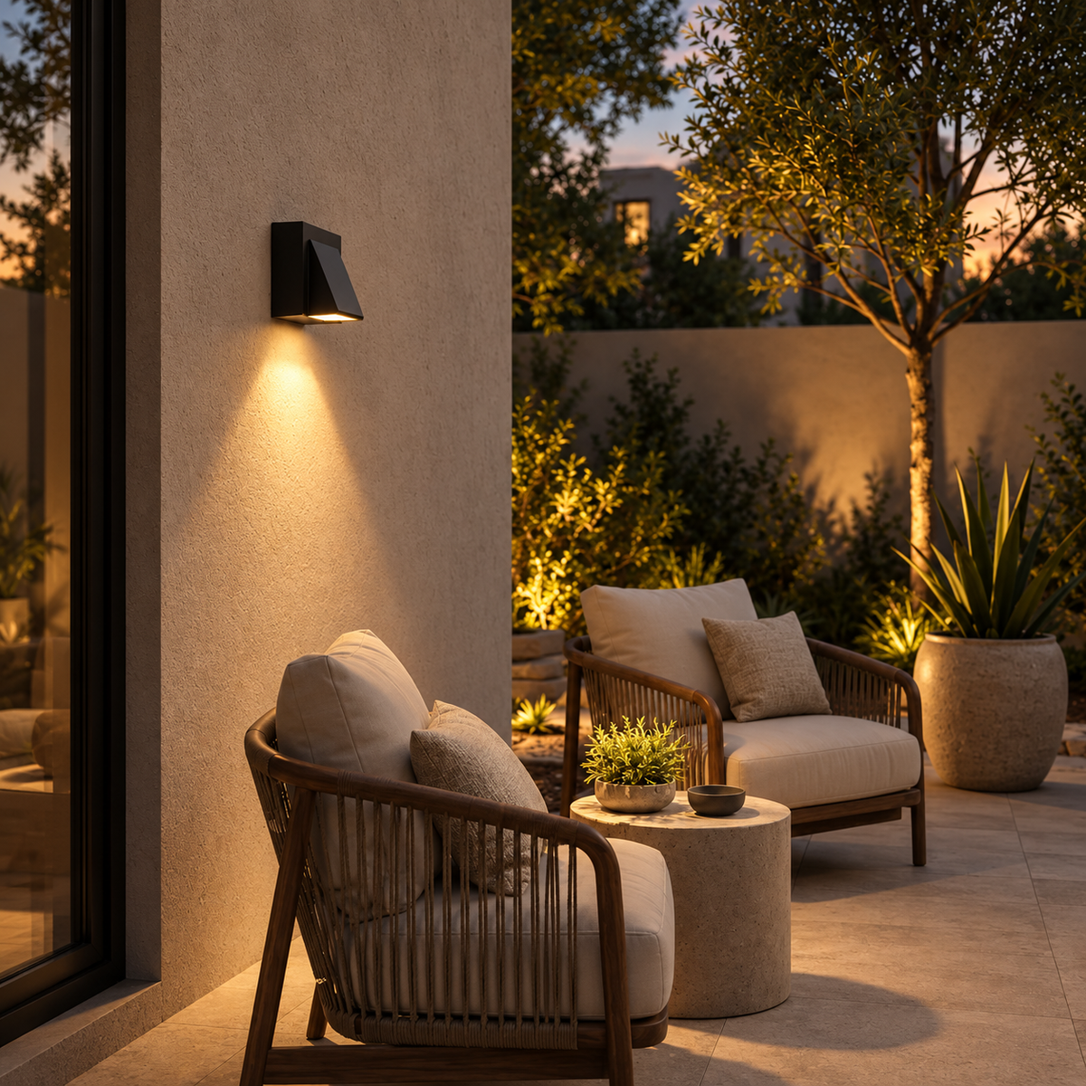 Modern Outdoor Wall Light – Waterproof LED Downlight Accent Light