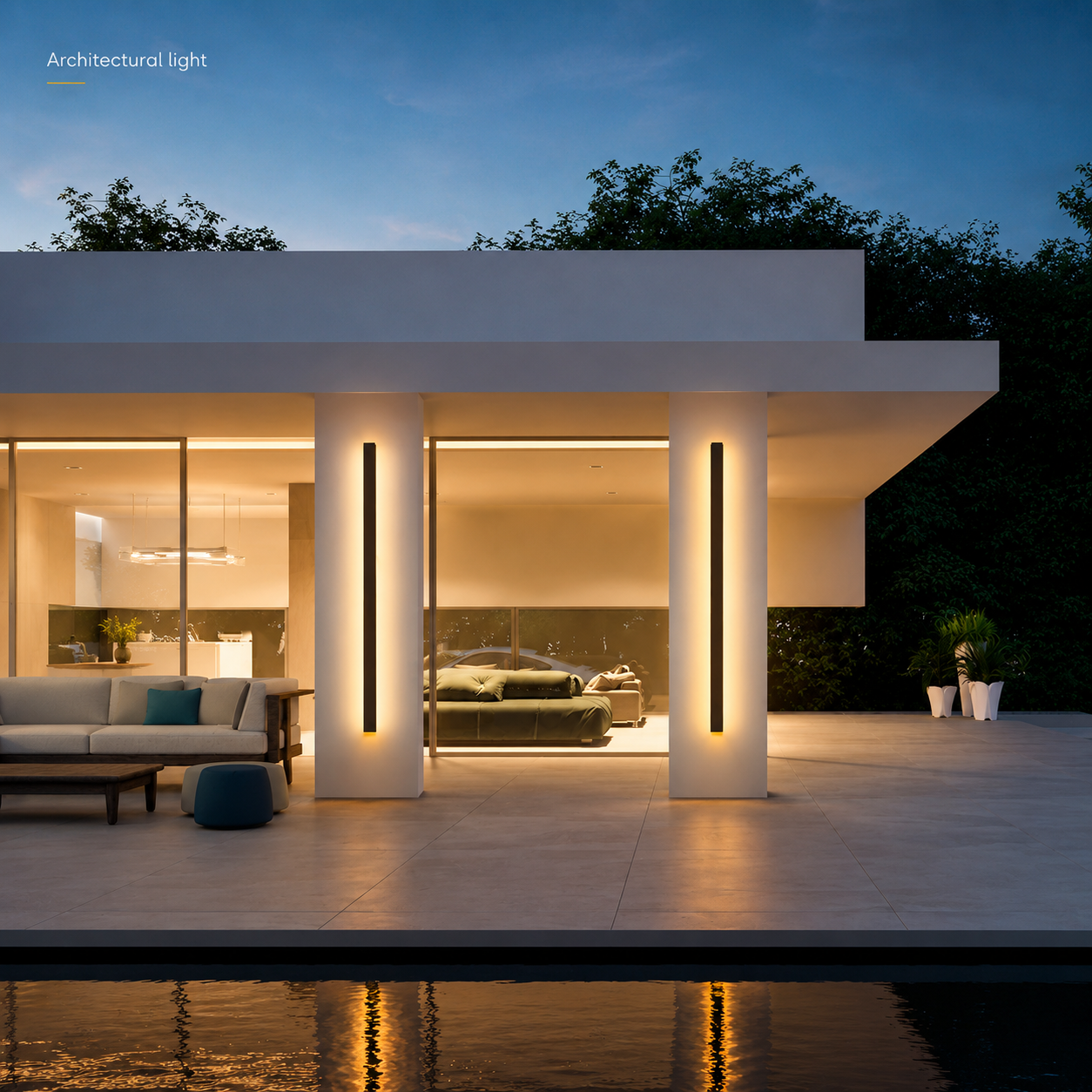 Monolith Long Linear Outdoor Wall Light