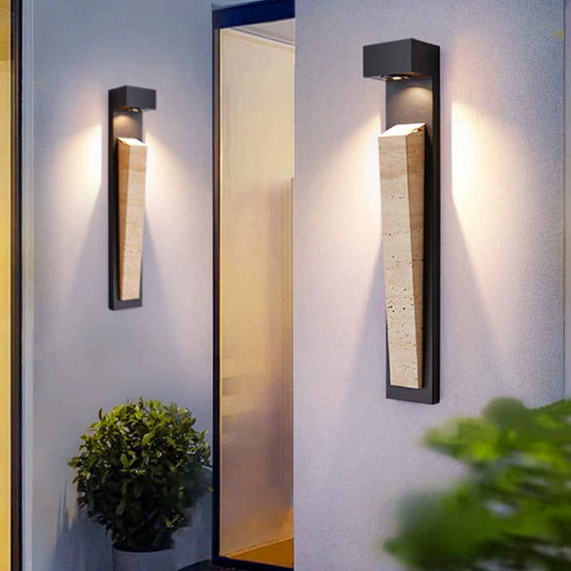 Natura Glow Stone Outdoor Wall Light Sensor