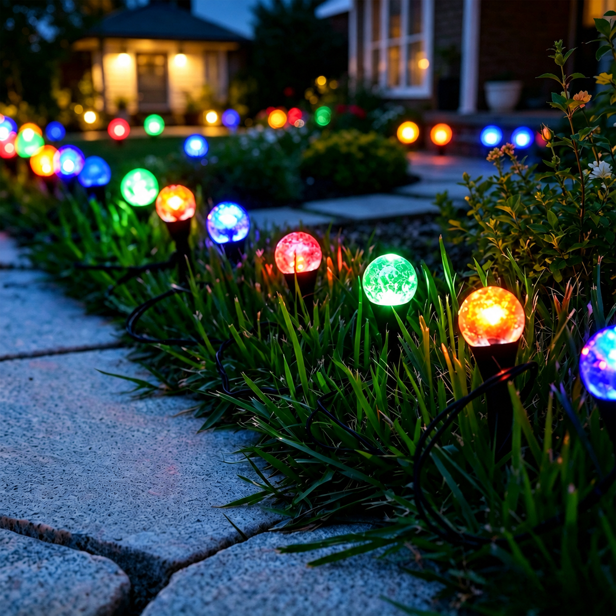 Solar PrismOrb Crystal Globe Garden Pathway Lights
