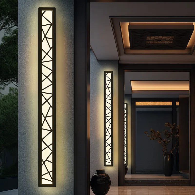 StrataLine Long Linear Outdoor Wall Light – Vertical Exterior Sconce