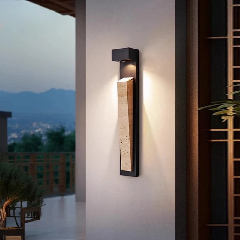 Natura Glow Stone Outdoor Wall Light Sensor