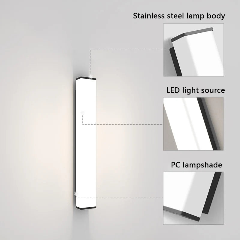 Velaris Long Linear Outdoor Wall Light