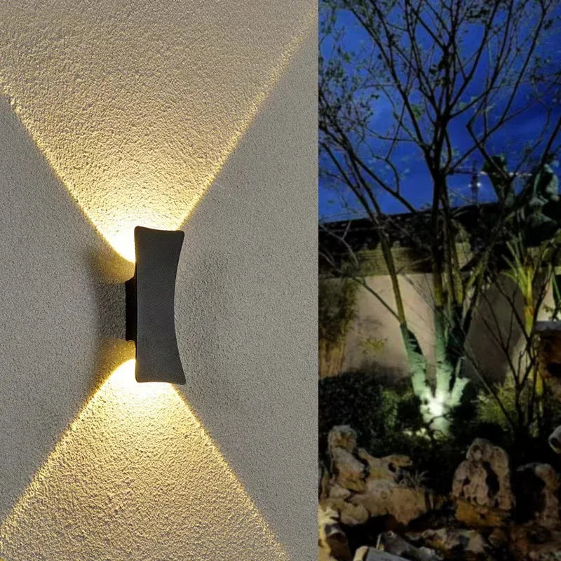 Noctra – Modern Up & Down Outdoor Wall Light (Black LED Sconce)