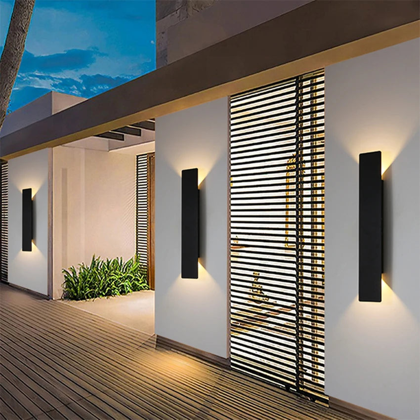Vertical LED Outdoor Wall Light – Linear Exterior Sconce