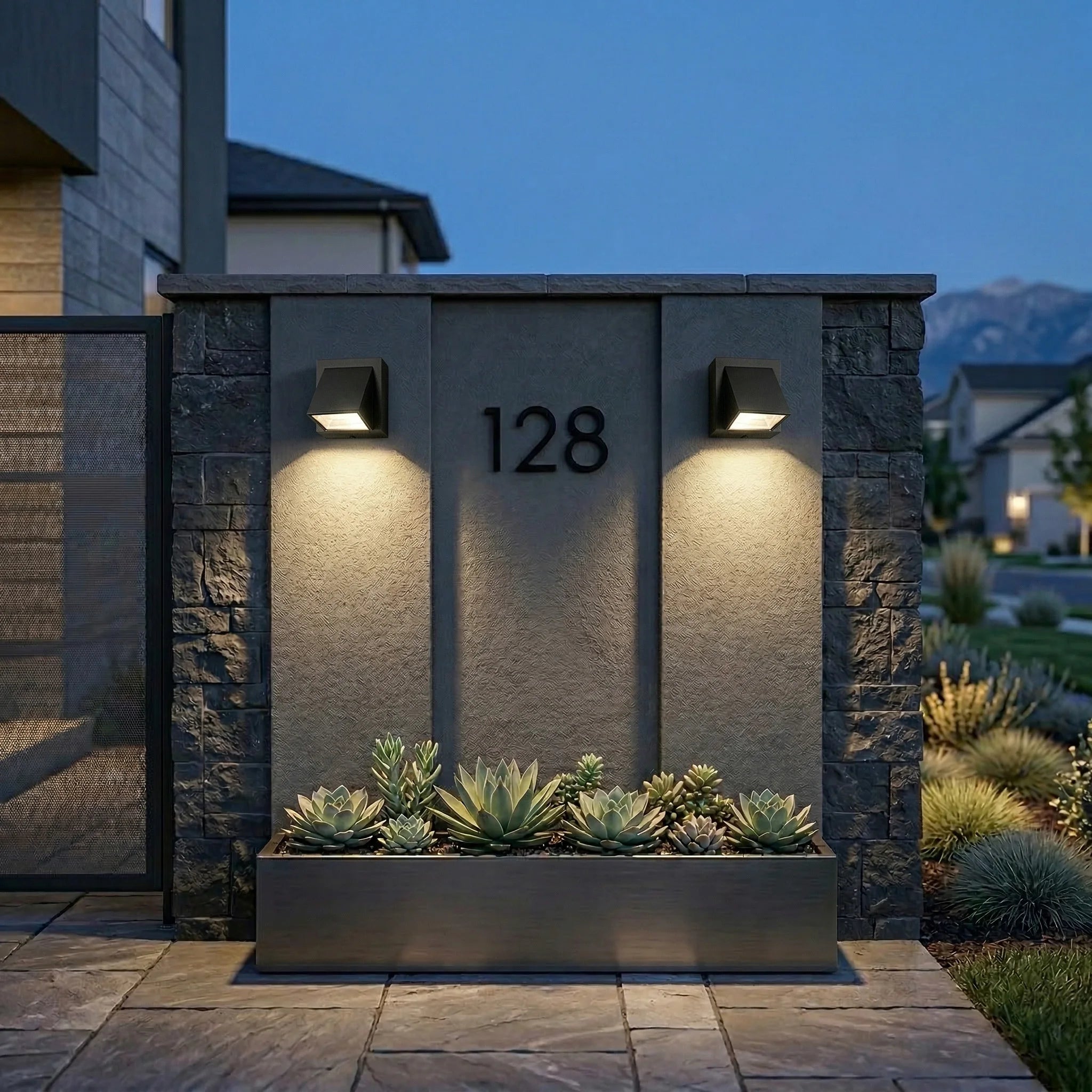 Modern Outdoor Wall Light – Waterproof LED Downlight Accent Light