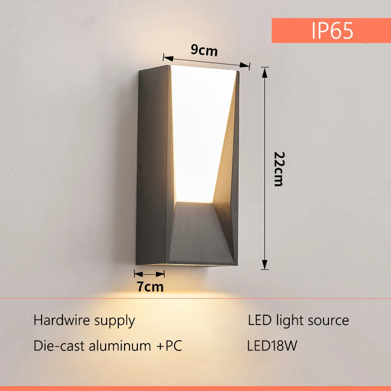 Velrix Outdoor Wall Light – Waterproof LED Porch Light