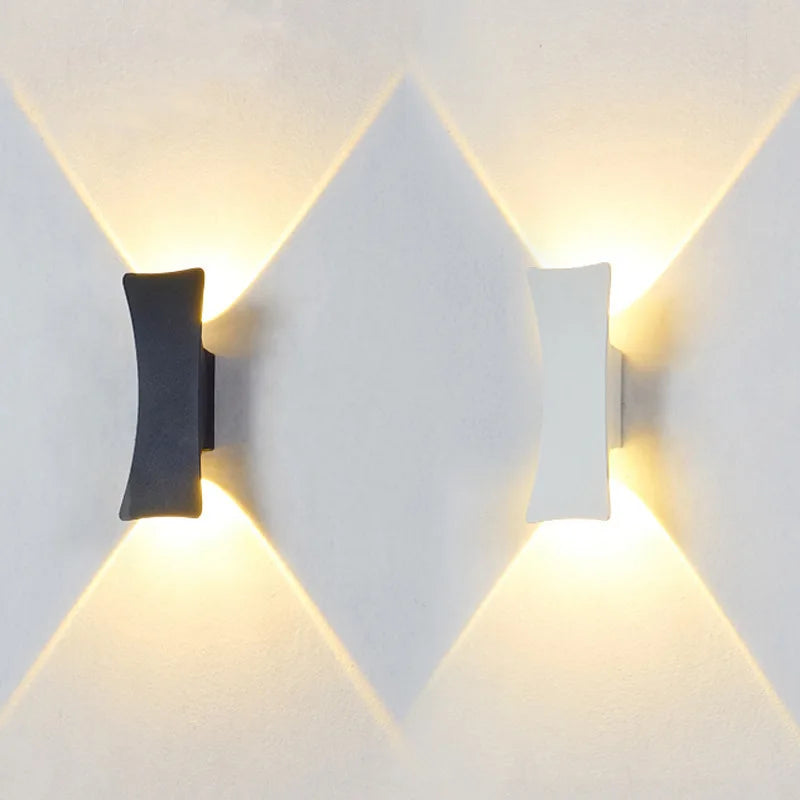 Noctra – Modern Up & Down Outdoor Wall Light (Black LED Sconce)