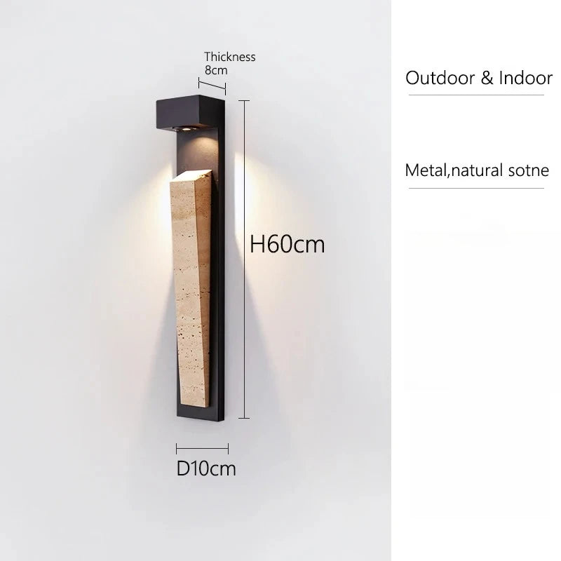 Natura Glow Stone Outdoor Wall Light Sensor