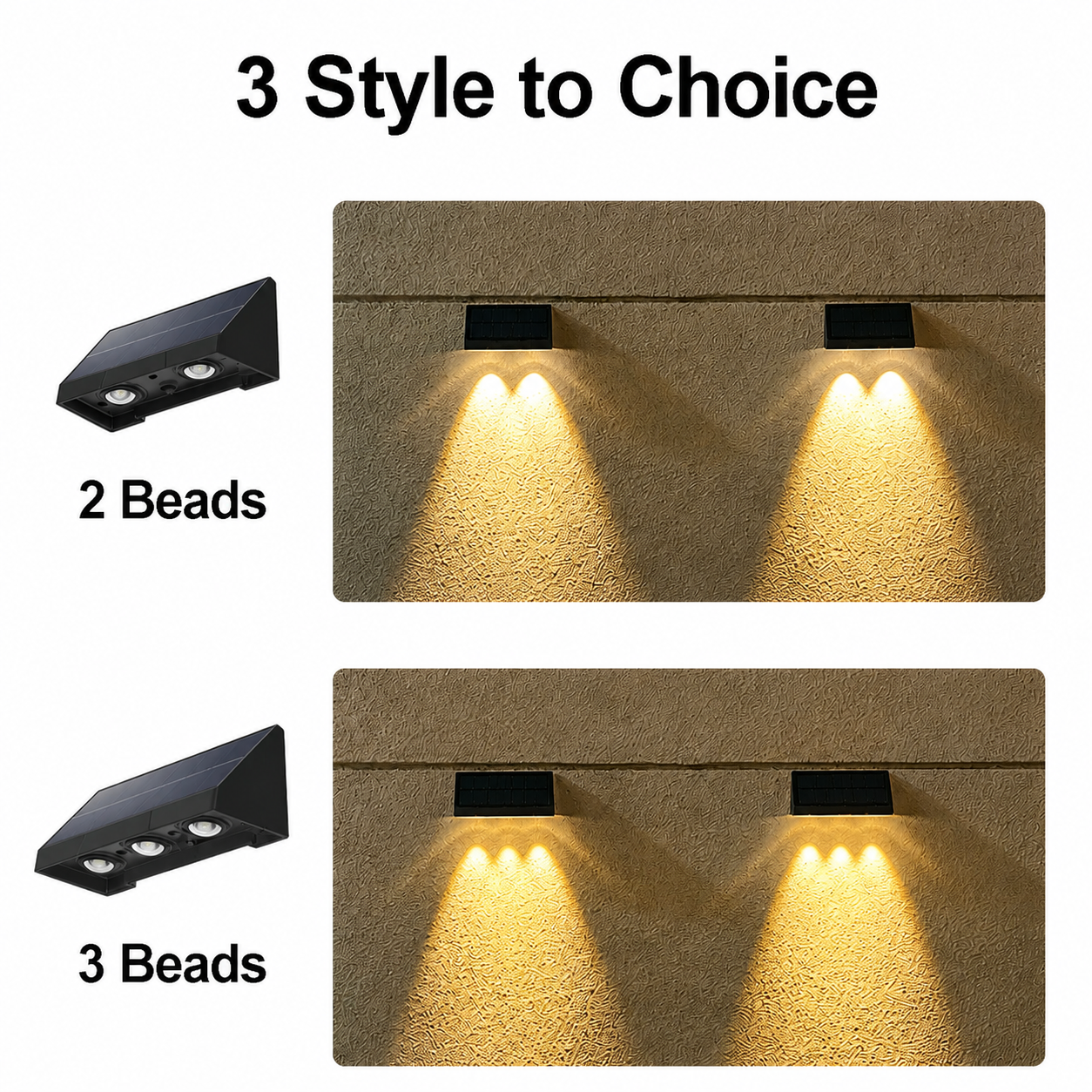 SolisBeam Solar Outdoor Down Wall Light