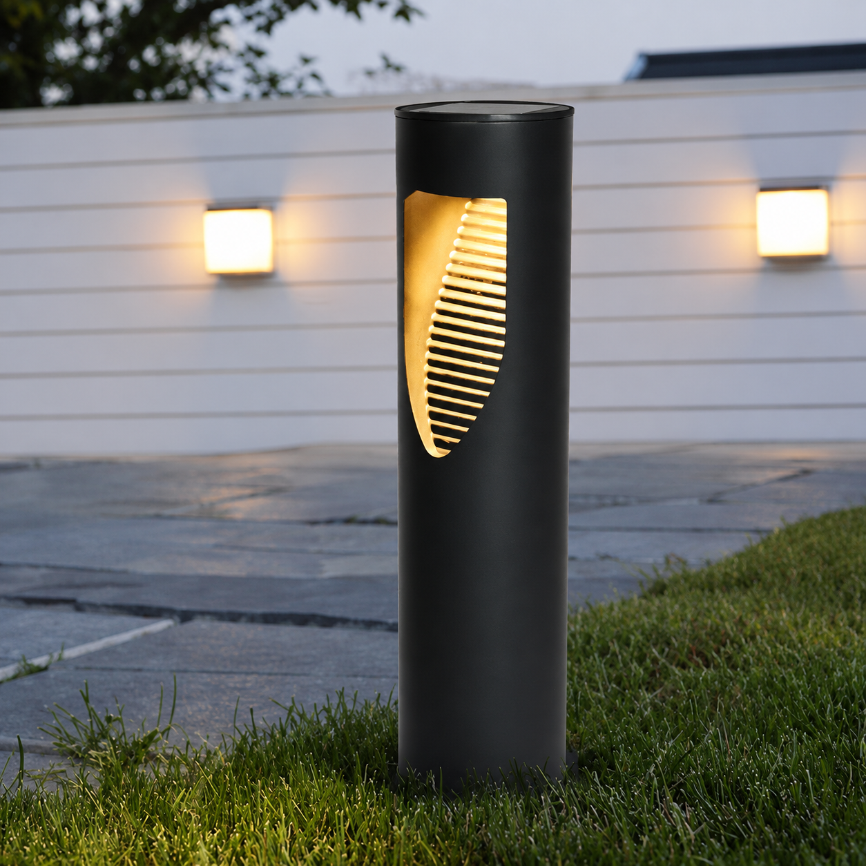 Solvane Solar Bollard Light – Modern Outdoor Landscape & Garden Pathway Lighting