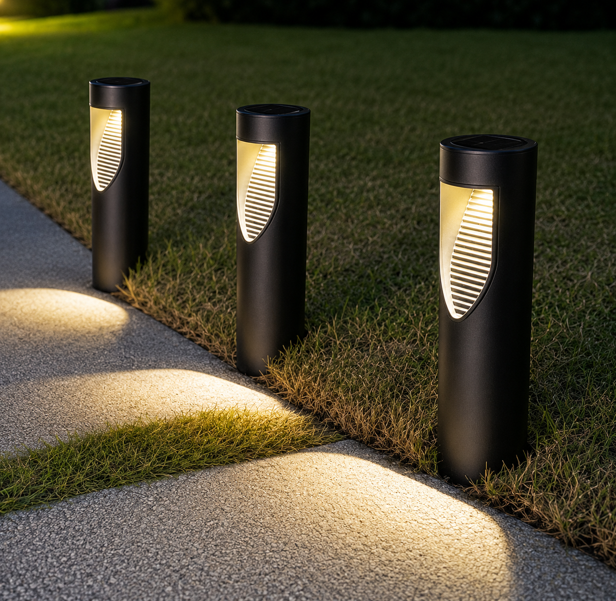 Solvane Solar Bollard Light – Modern Outdoor Landscape & Garden Pathway Lighting