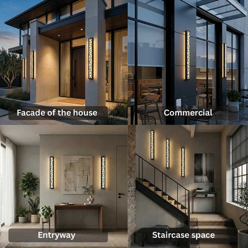 StrataLine Long Linear Outdoor Wall Light – Vertical Exterior Sconce