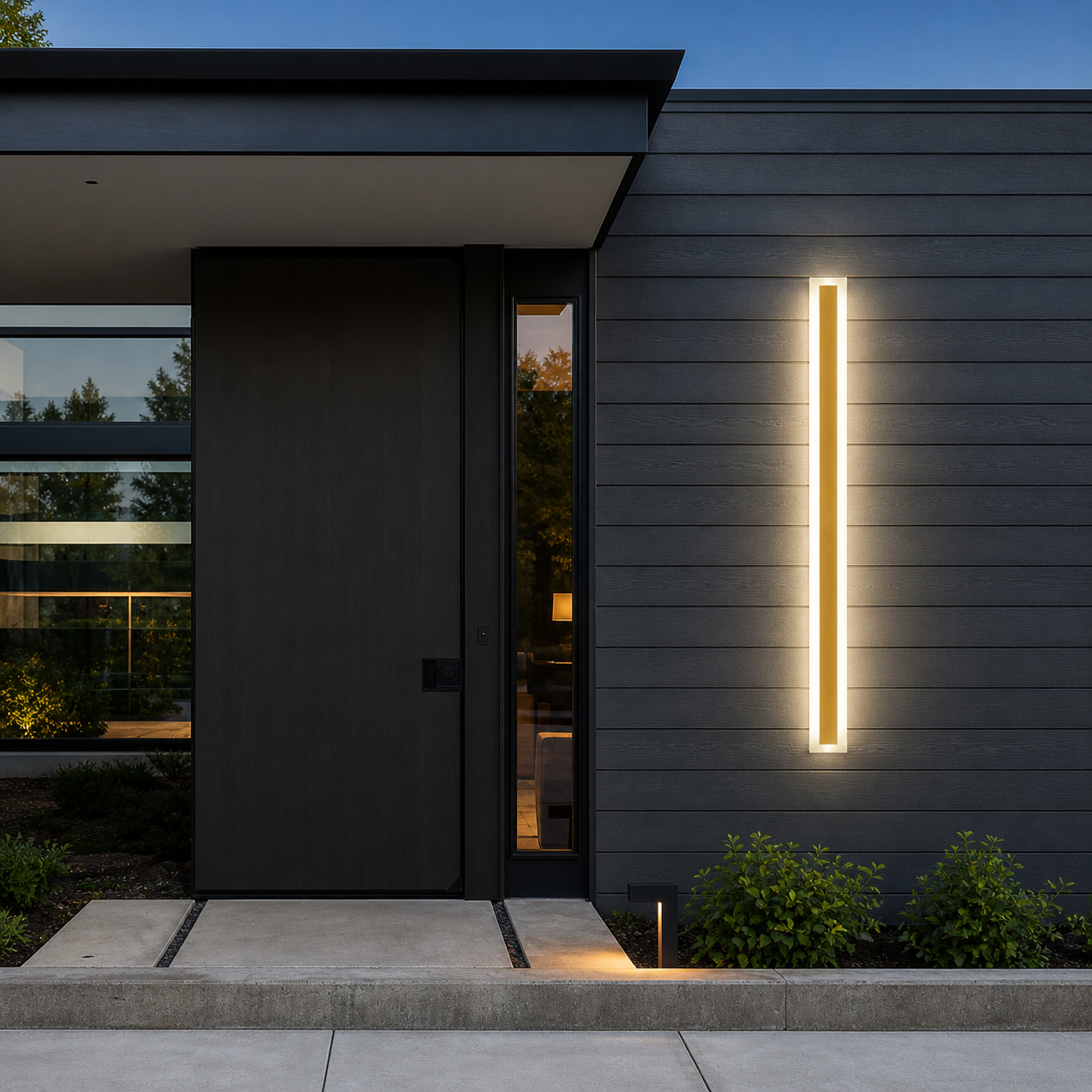 VantaLine Linear Outdoor Wall Light – Waterproof LED Architectural Wall Sconce gold