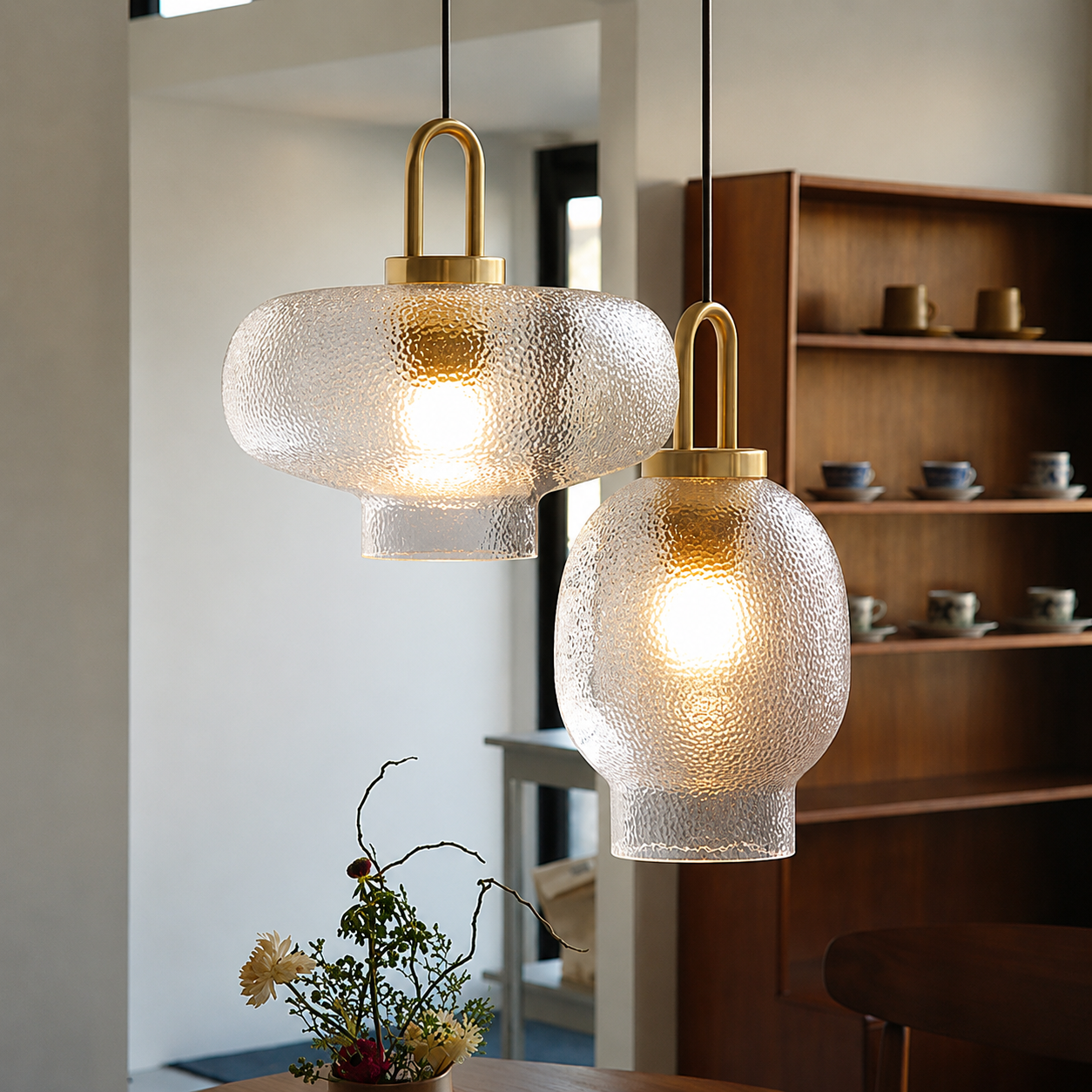 Verelle Modern Textured Glass Pendant Light – Luxury Kitchen Island & Dining Room Ceiling Fixture