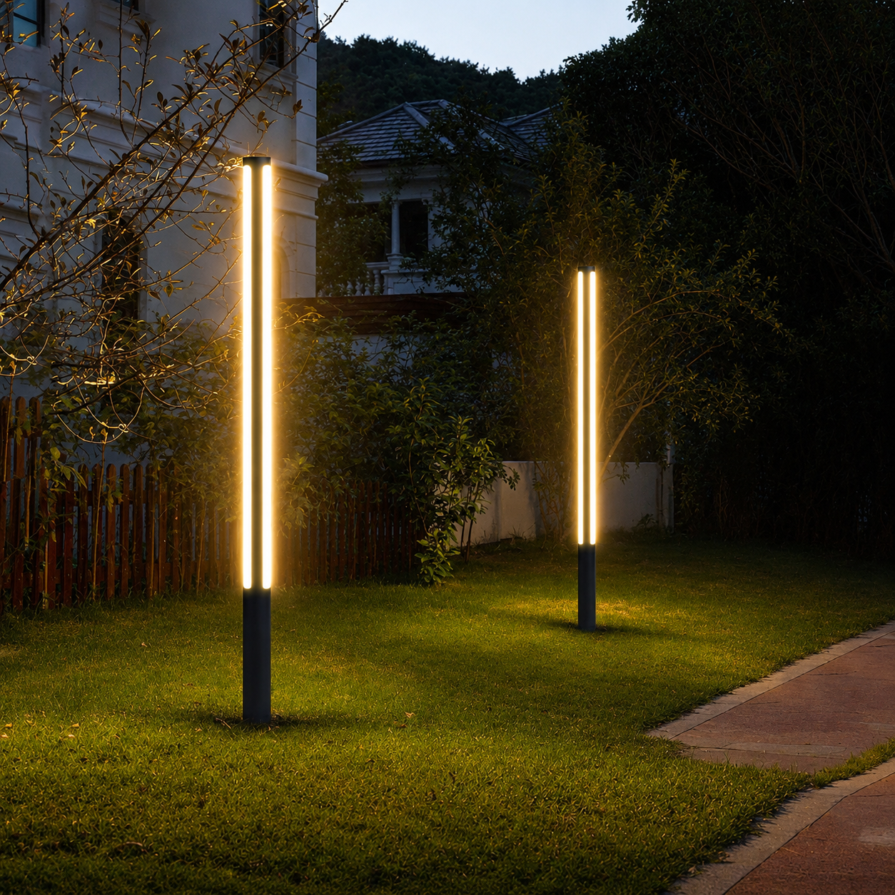 VetraLine Modern Outdoor LED Bollard Pathway Lights