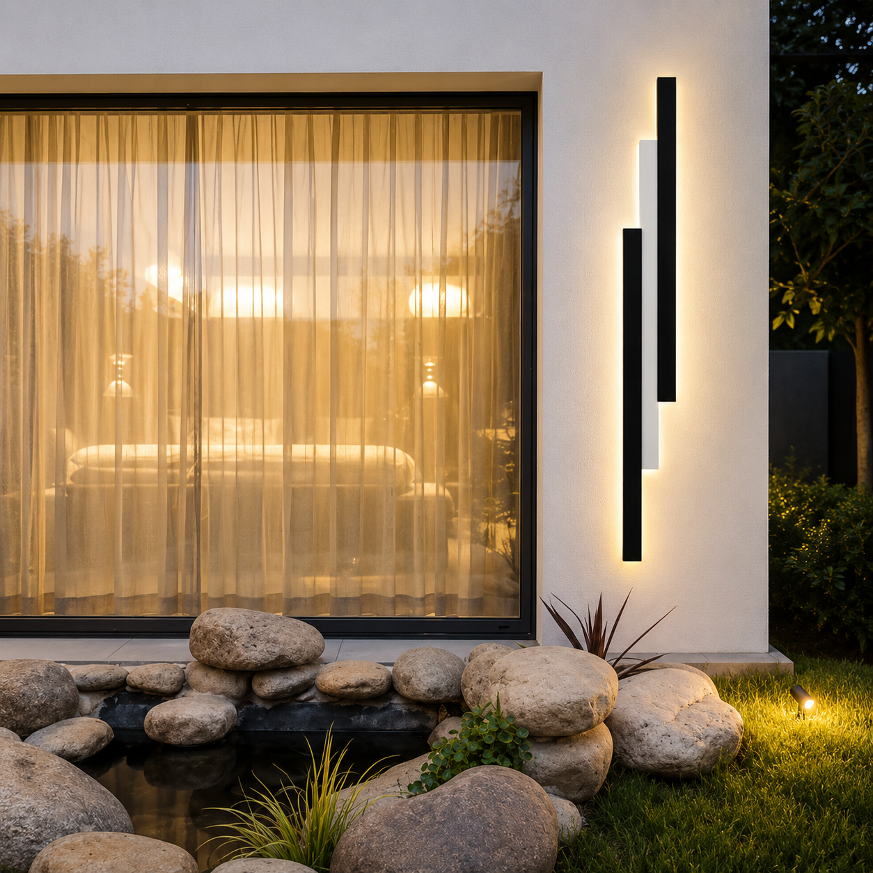 VillaLux Modern Long Linear Wall Light – Outdoor LED Architectural Sconce