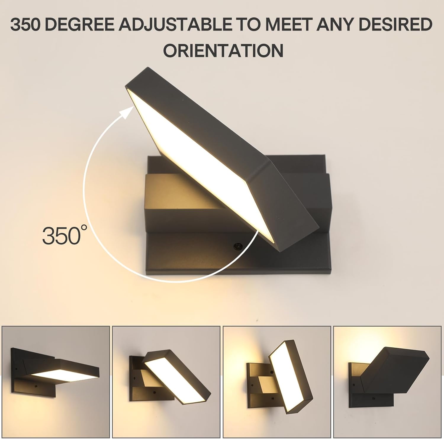 Edgeline Modern Outdoor Wall Light – Waterproof LED Exterior Wall Sconce Black