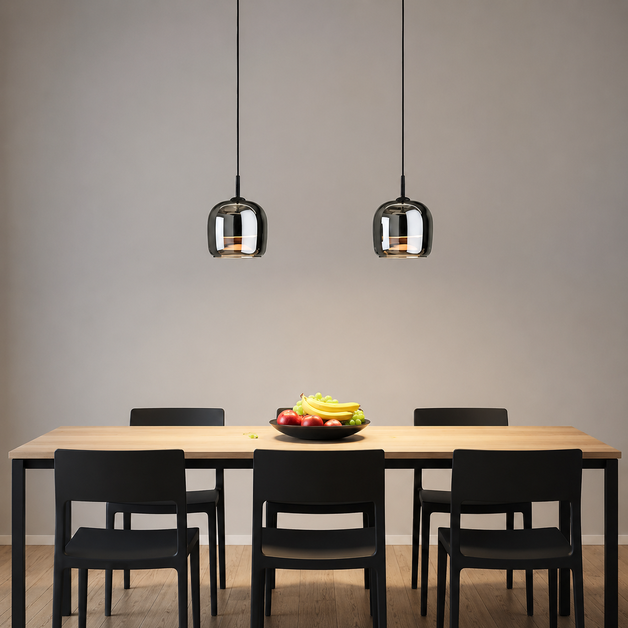 Ardelle Modern Smoked Glass Pendant Light – Luxury Kitchen Island & Dining Room Ceiling Fixture