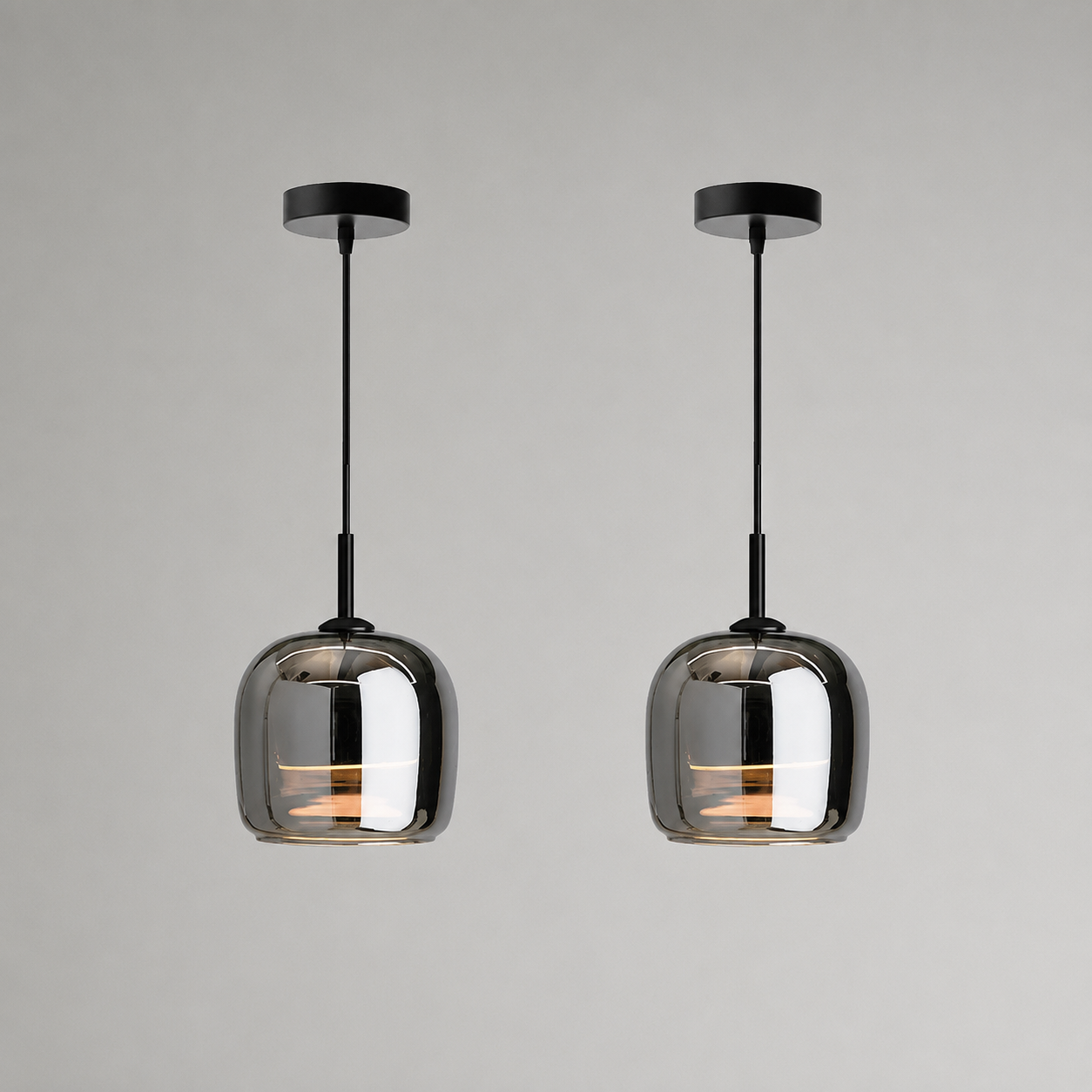 Ardelle Modern Smoked Glass Pendant Light – Luxury Kitchen Island & Dining Room Ceiling Fixture