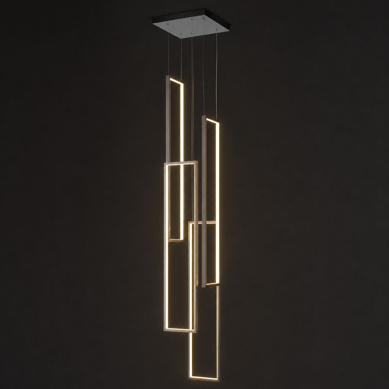 Aureline Modern Geometric LED Staircase Chandelier