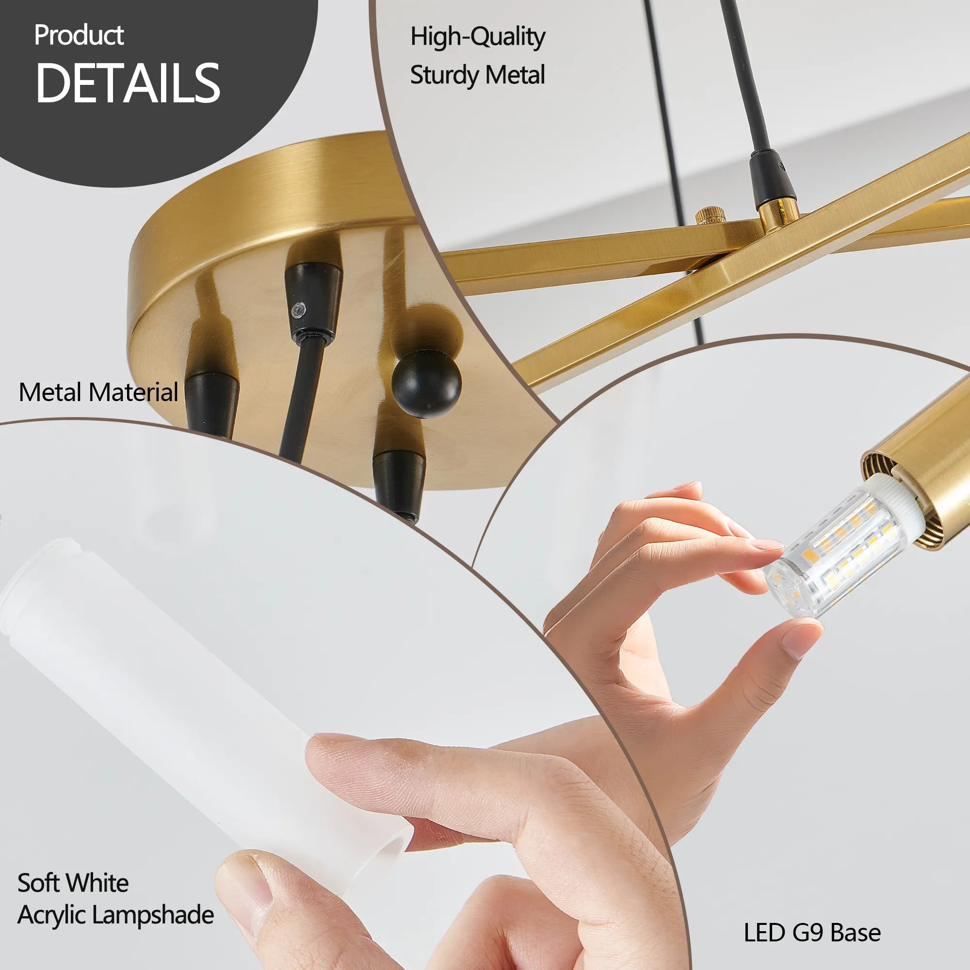 Aurevia Modern Branch Gold Chandelier