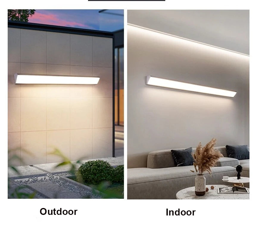 Aurevia Linear Outdoor Wall Light – Modern LED Entryway Sconce