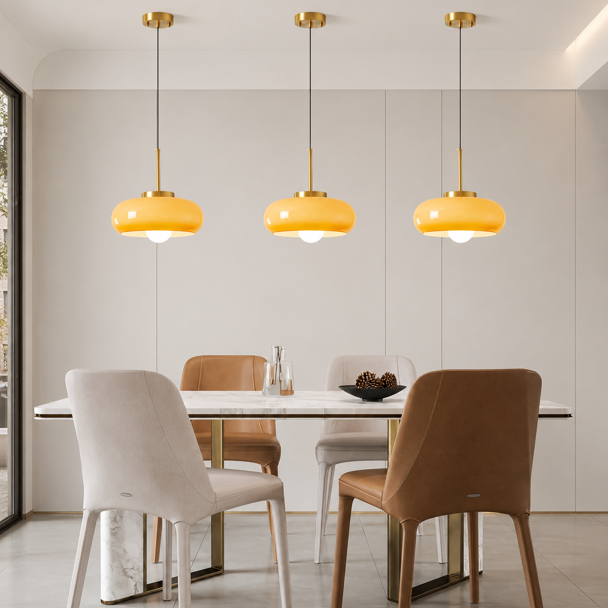 Aurevia Modern Glass Pendant Light Nordic Kitchen Island Hanging Light