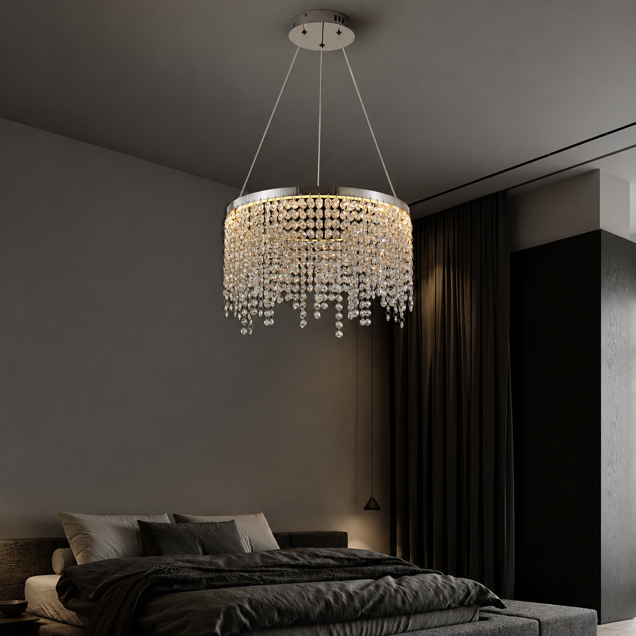 Celestique Crystal Chandelier Modern LED Crystal Pendant Light