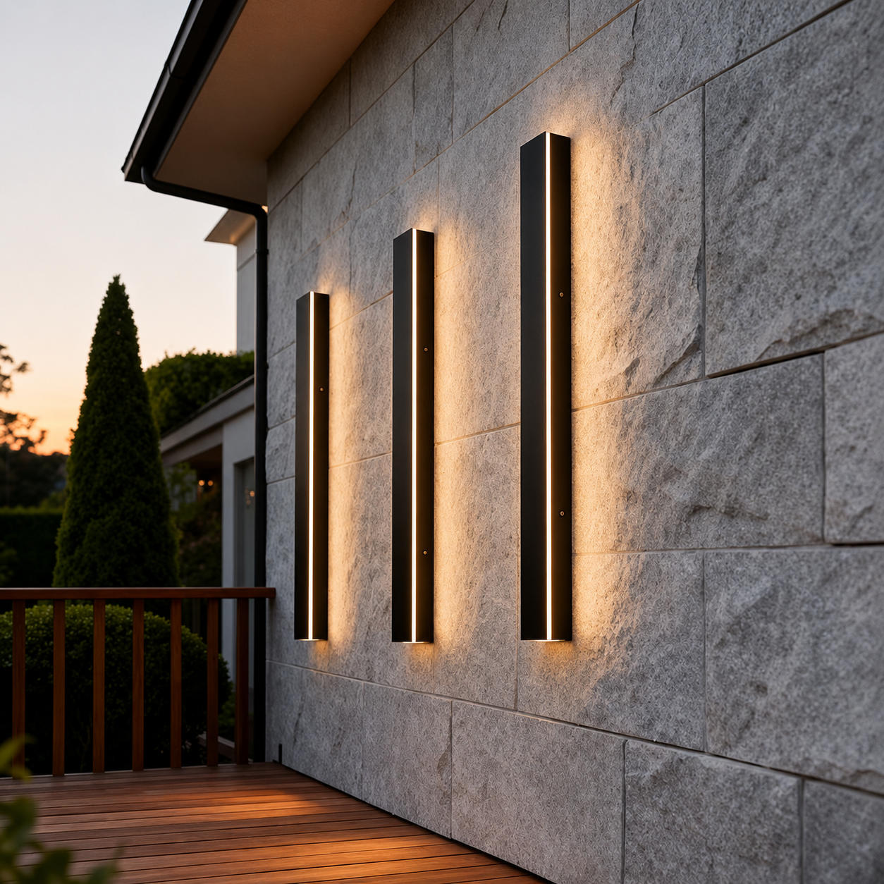 Echelon Long Linear Architectural Outdoor Wall Light