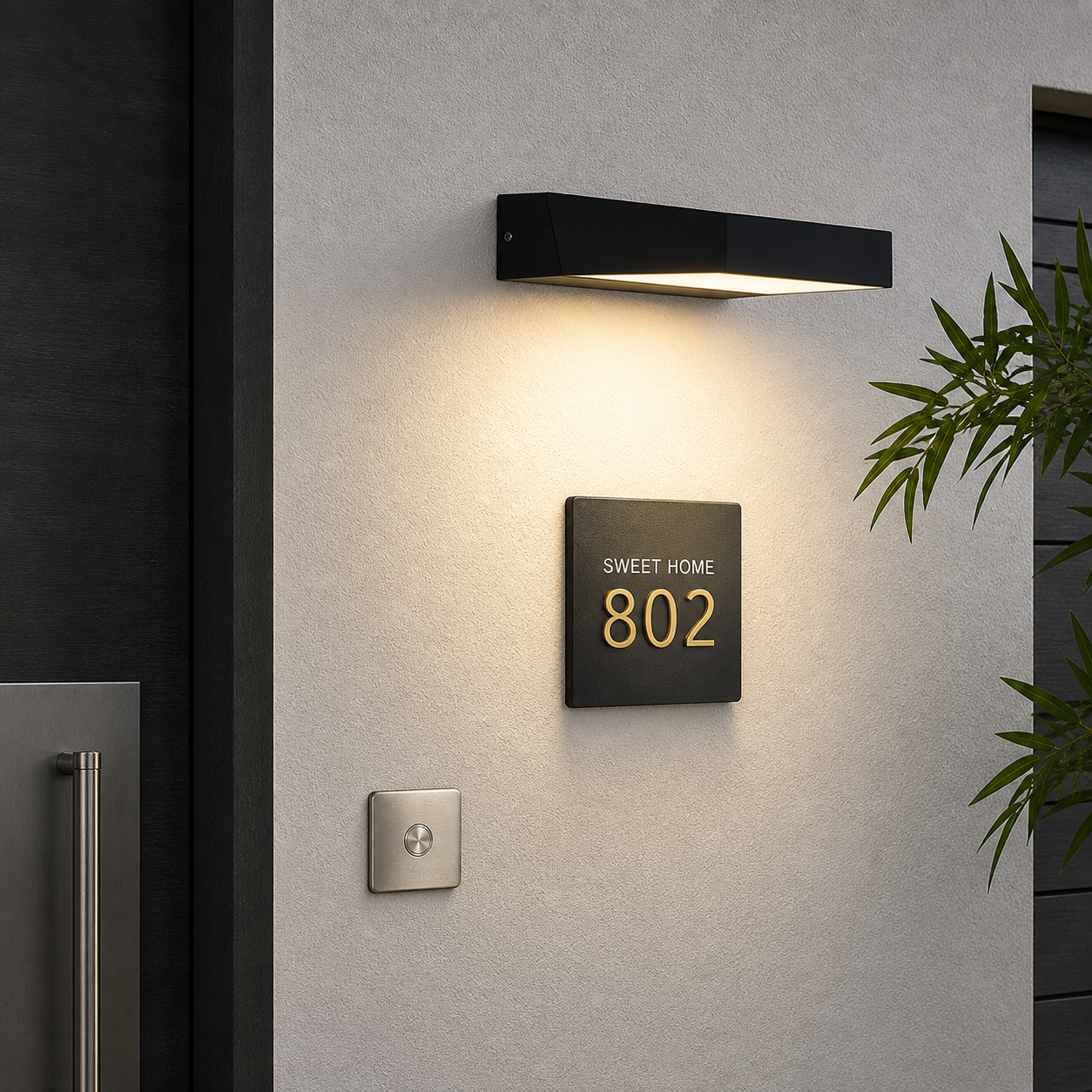 Edgeline Modern Outdoor Wall Light – Waterproof LED Exterior Wall Sconce Black