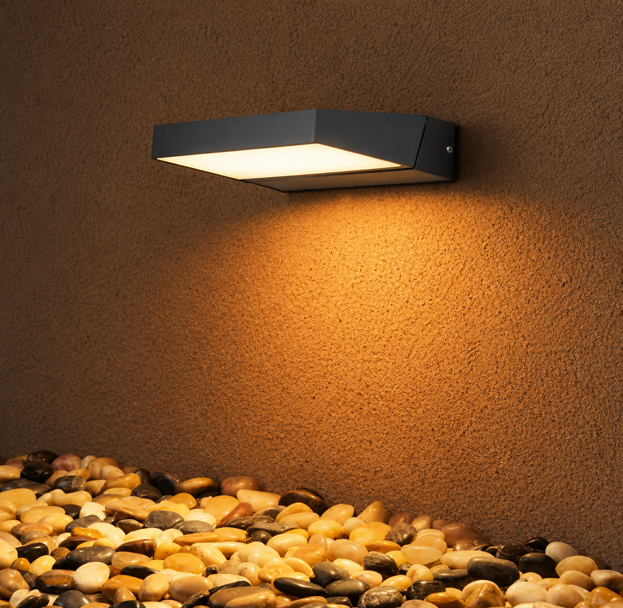 Edgeline Modern Outdoor Wall Light – Waterproof LED Exterior Wall Sconce Black