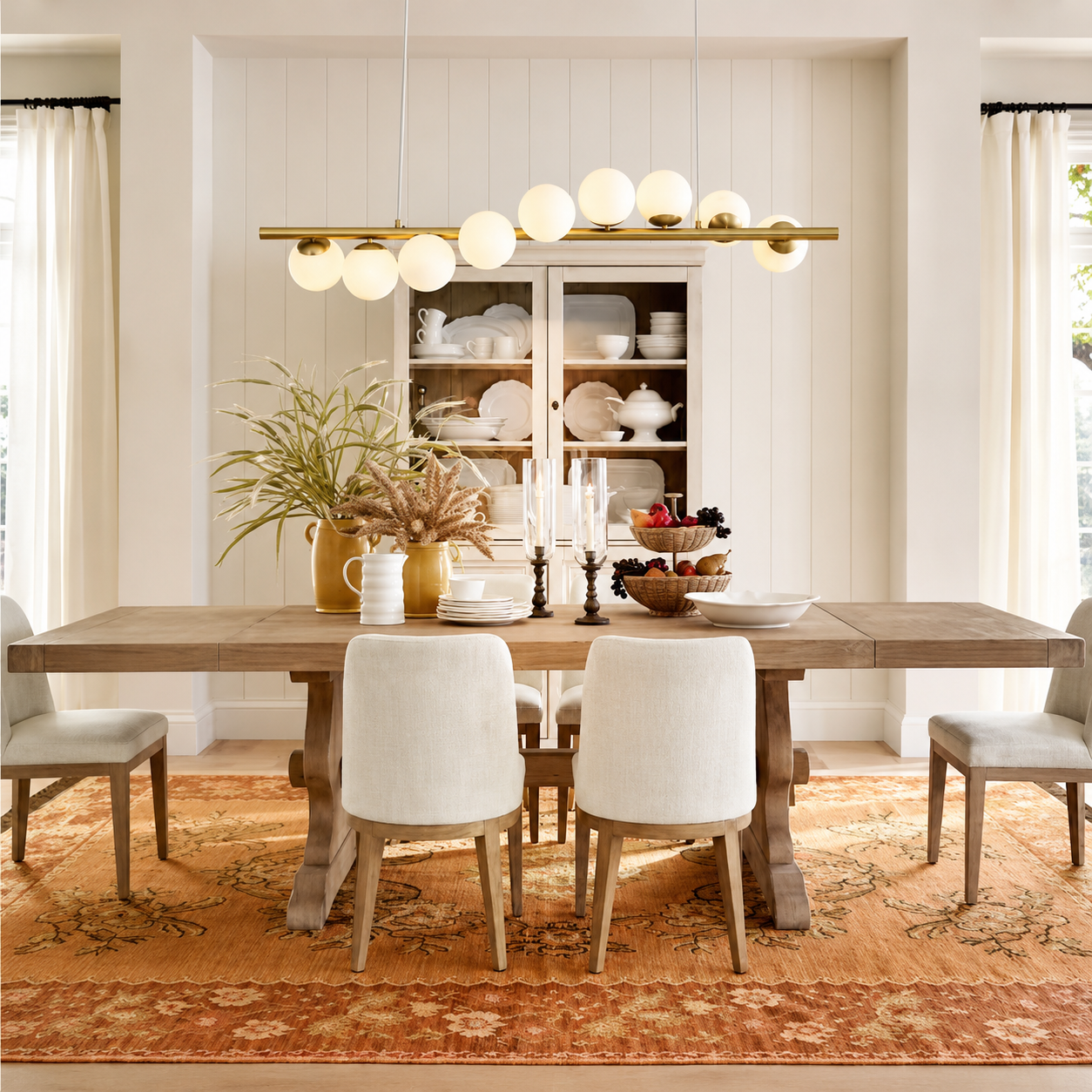 Elaris Modern Linear Glass Globe Pendant Light Luxury Kitchen Island Lighting