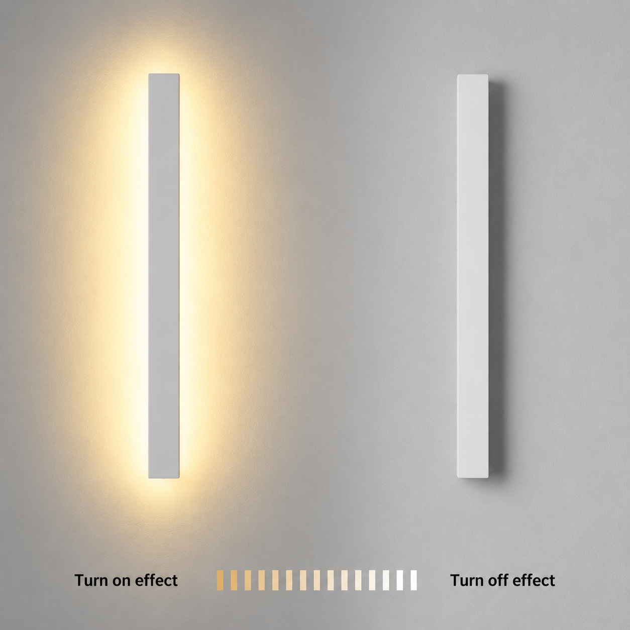 HaloLine White Long Linear Outdoor Wall Light