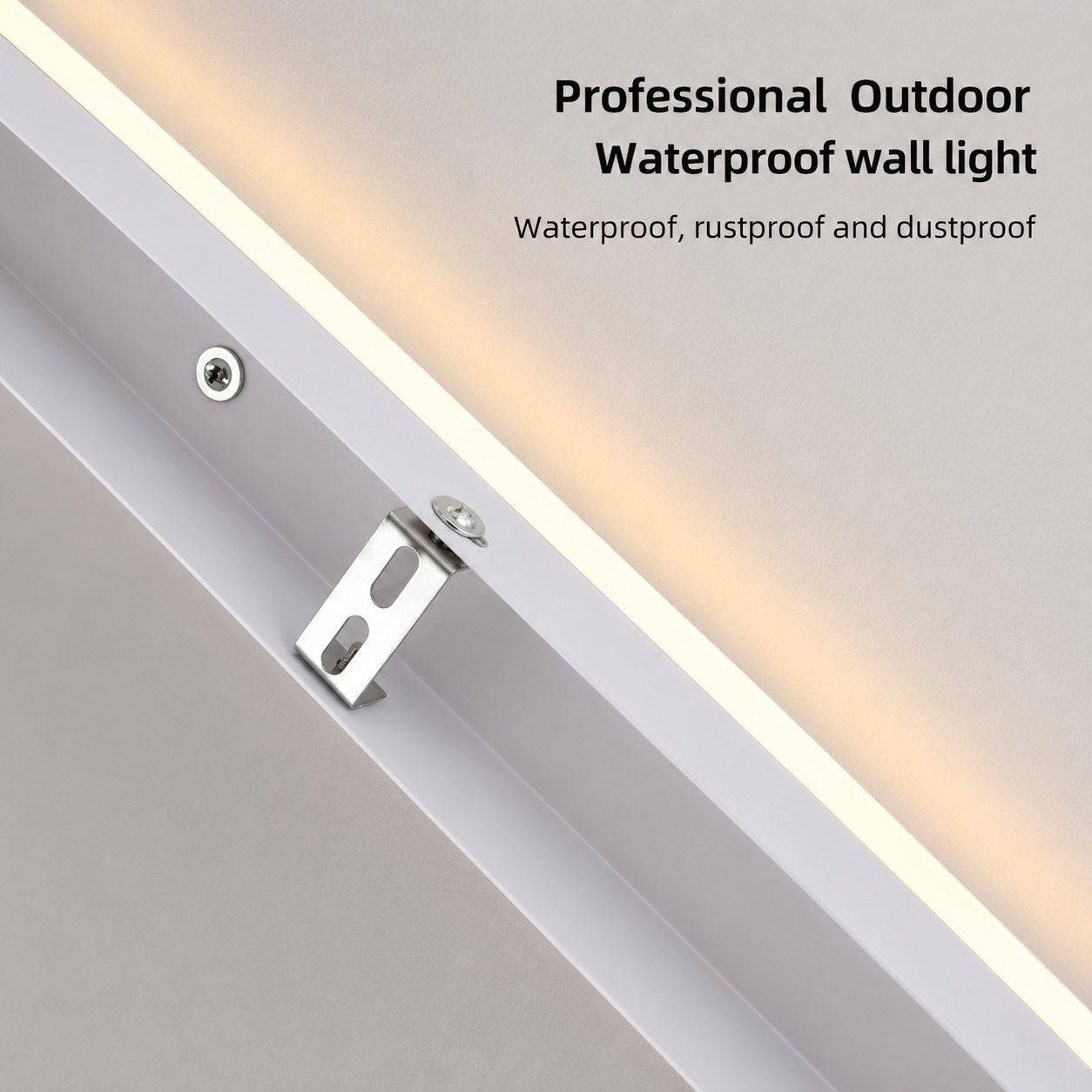 HaloLine White Long Linear Outdoor Wall Light