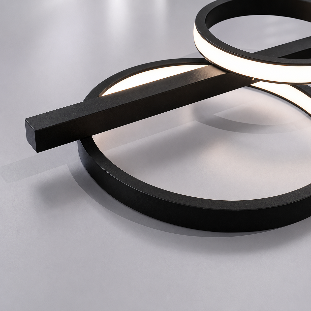Lunaro Modern Glass Globe & LED Ring Pendant Light
