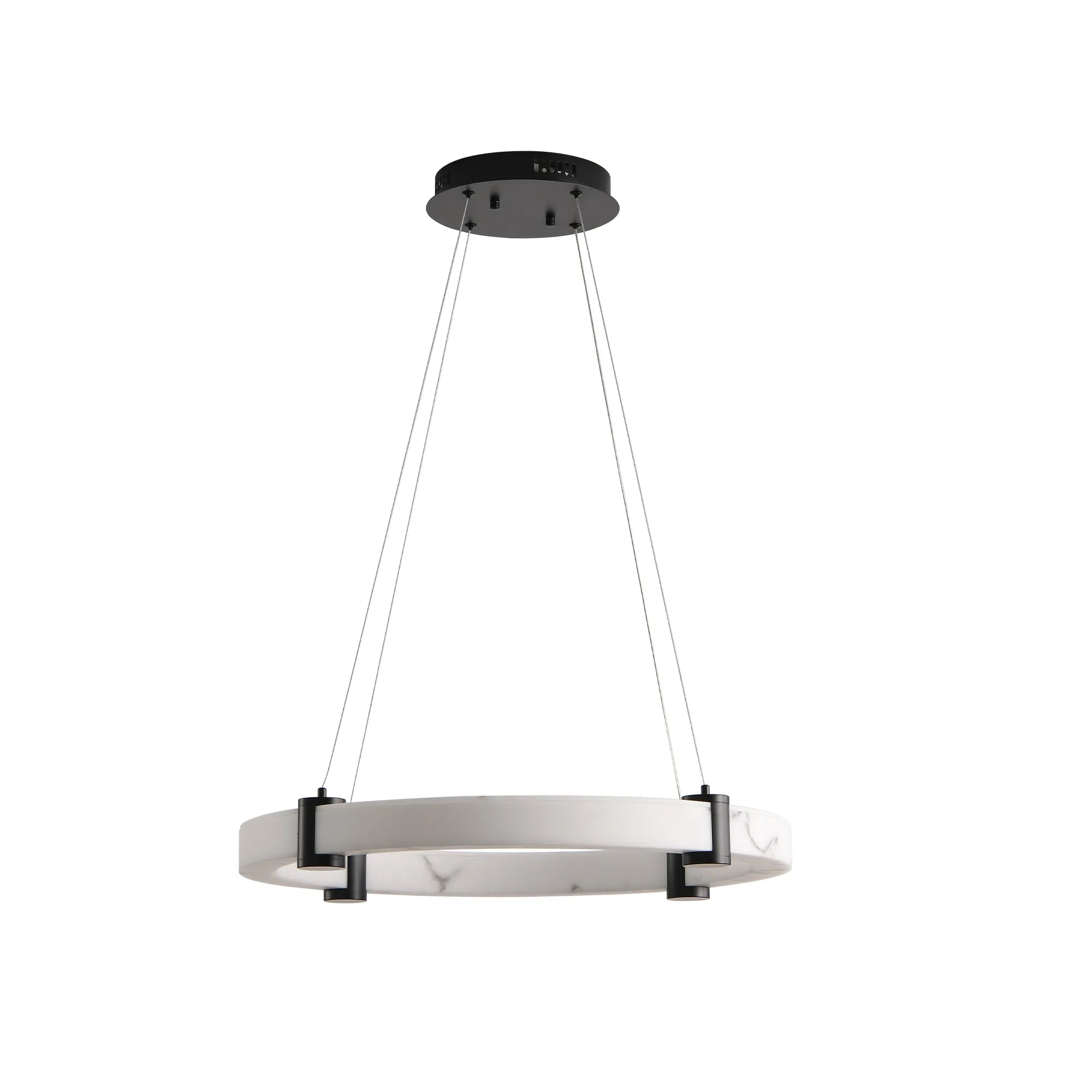 Marbella Modern Marble Ring LED Chandelier – Luxury Round Dining Room Ceiling Light