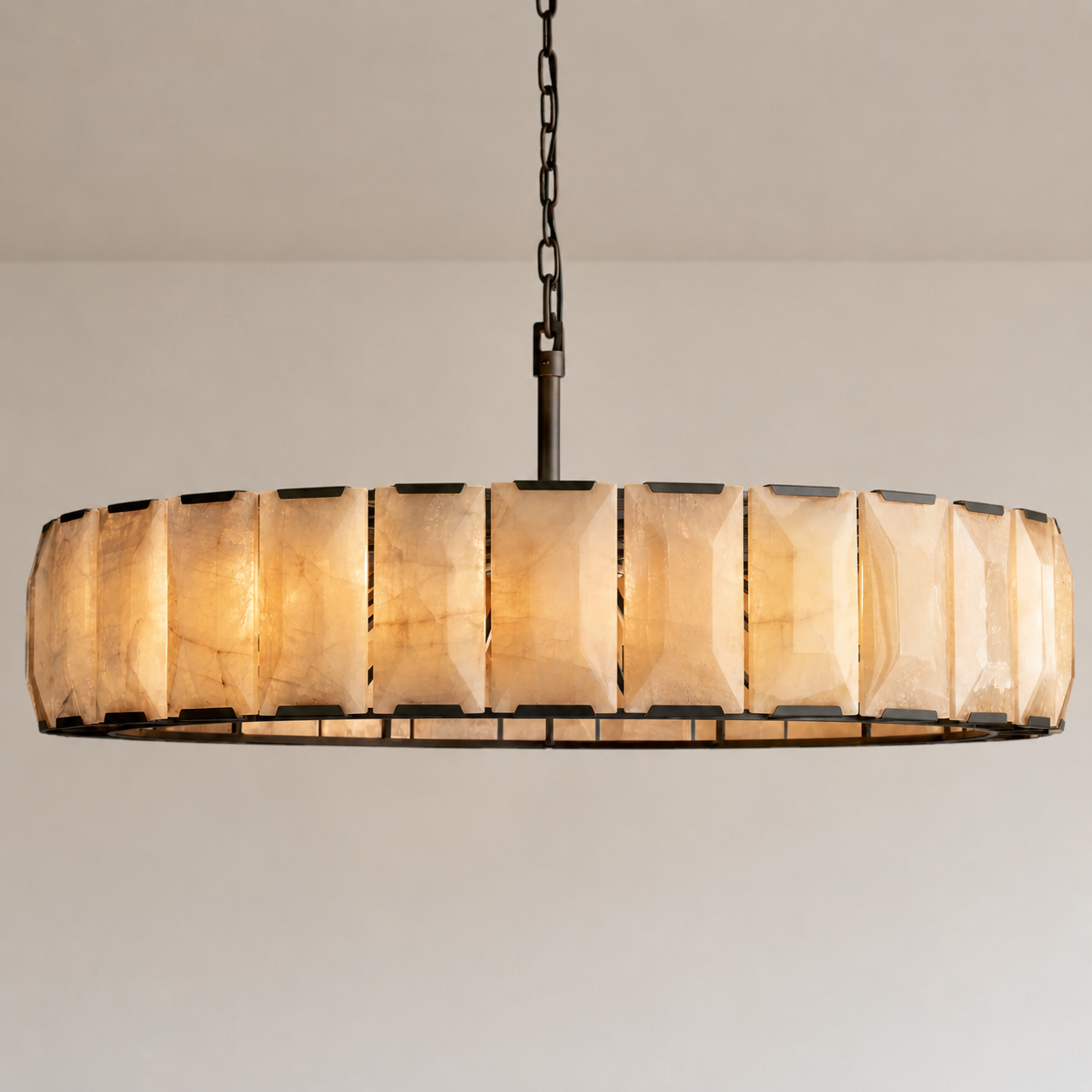 Marbello Luxury Spanish Marble Round Chandelier | All-Copper