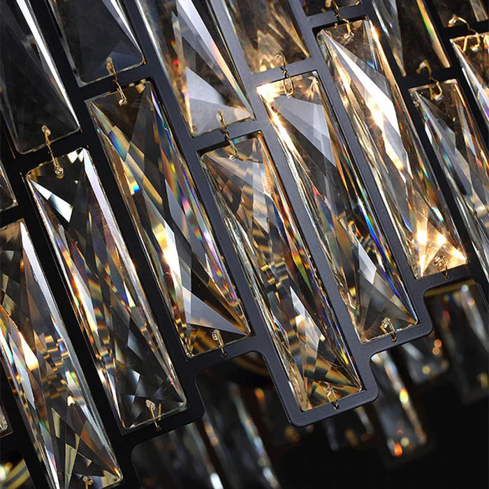 Modern K9 Crystal Round Chandelier – Luxury Gold LED Ceiling Light