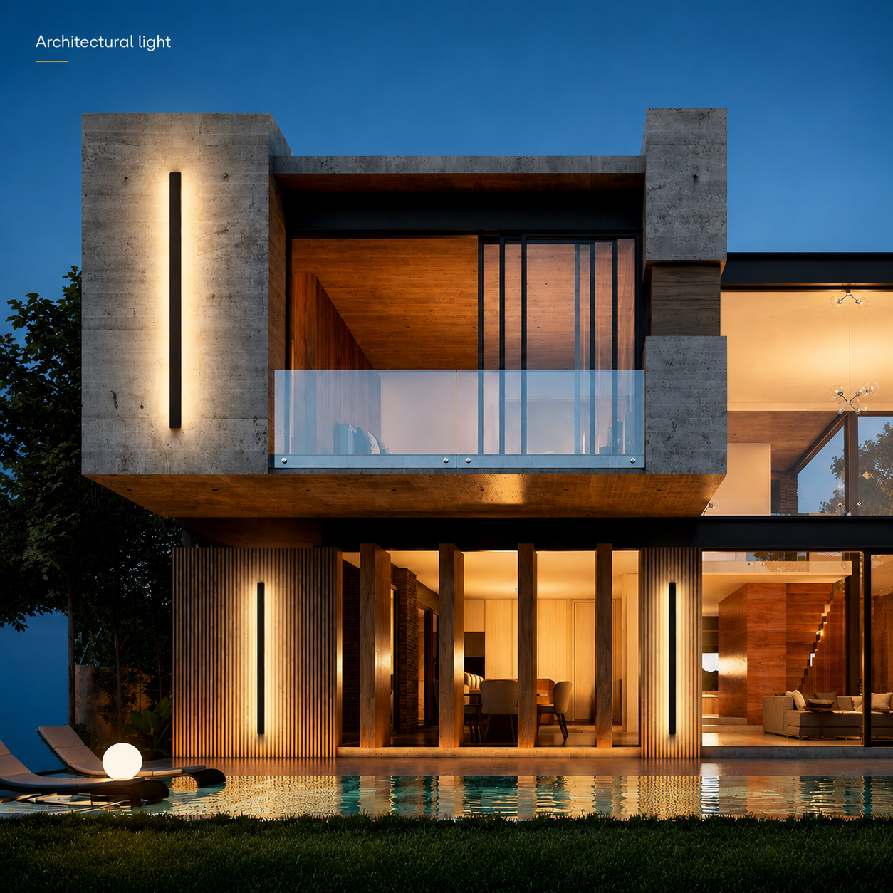 Monolith Long Linear Outdoor Wall Light